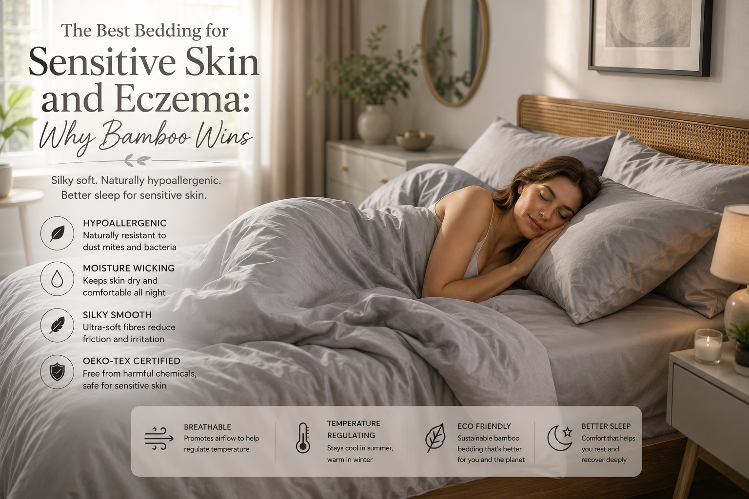 The Best Bedding for Sensitive Skin and Eczema: Why Bamboo Wins