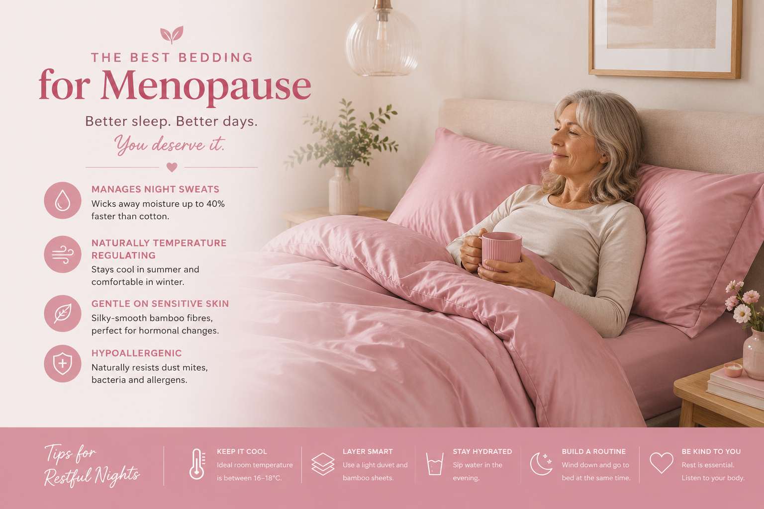 The Best Bedding for Menopause: Managing Night Sweats with Bamboo