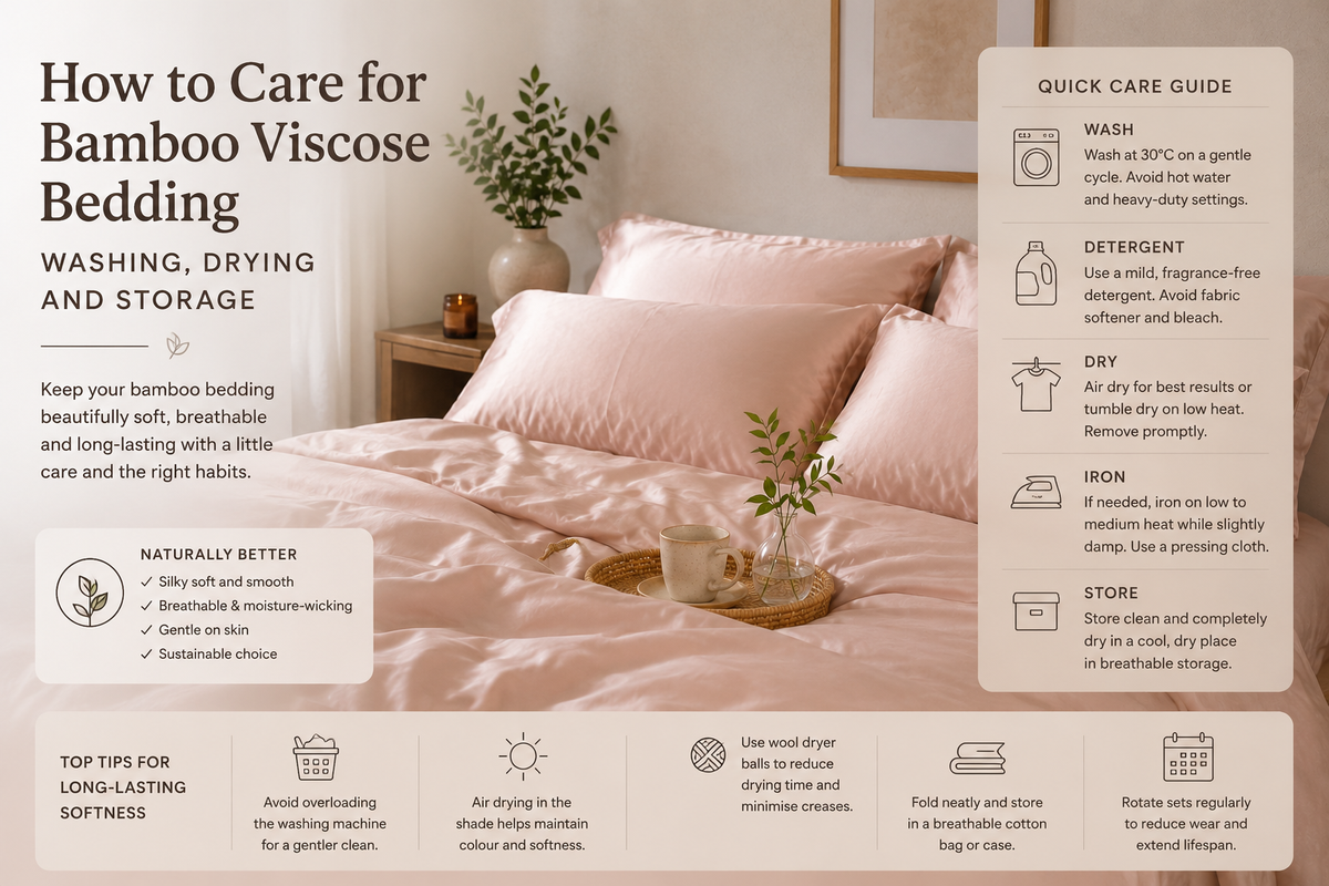 How to Care for Bamboo Viscose Bedding: Washing, Drying and Storage
