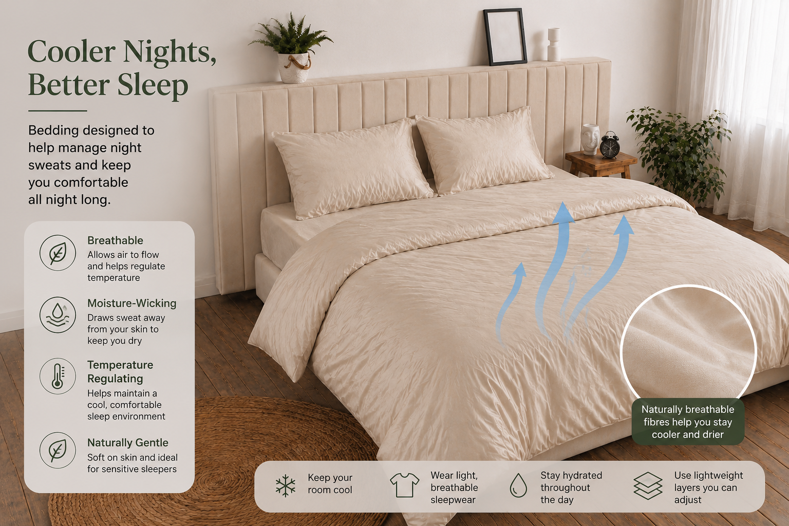 Night Sweats and Bedding: What Actually Helps